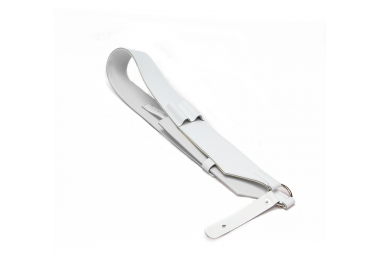 Baudrier blanc non doublé, avec porte-baguettes, taille enfant 0