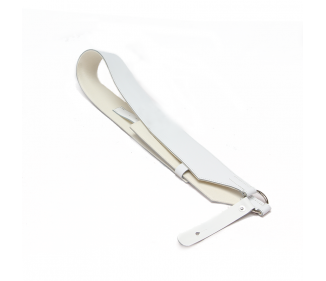 Baudrier blanc feutré, sans porte-baguettes, taille enfant 0