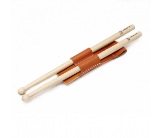 Stick holsters for belt, leather white