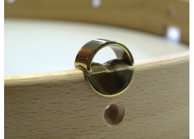 Protection de corde poli, doré (laiton)