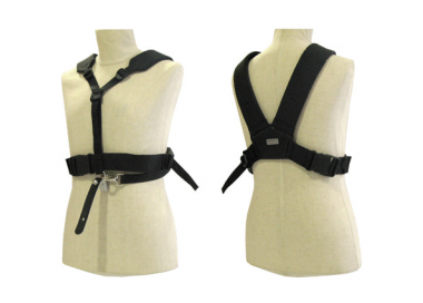 Baudrier croisé "HERKULES", avec fermeture d’ordonnance noir, standard taille