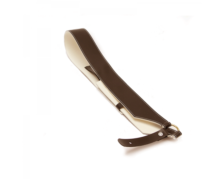 Baudrier brun foncé non doublé, sans porte-baguettes, taille enfant 0