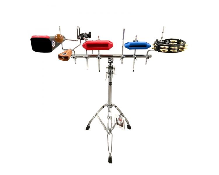 ML Perkussion Ständer kompl. mit Jam Blocks, Schellenring, Vibra - Slap, Cowbell