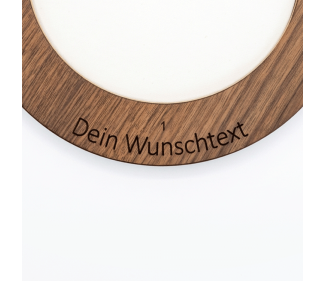 Laser-Gravur auf Holzböggli / Schriftart 1