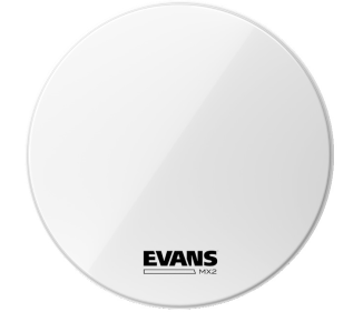 Bass Drum Schlagfell EVANS MX2 / weiss / Grösse 26Zoll